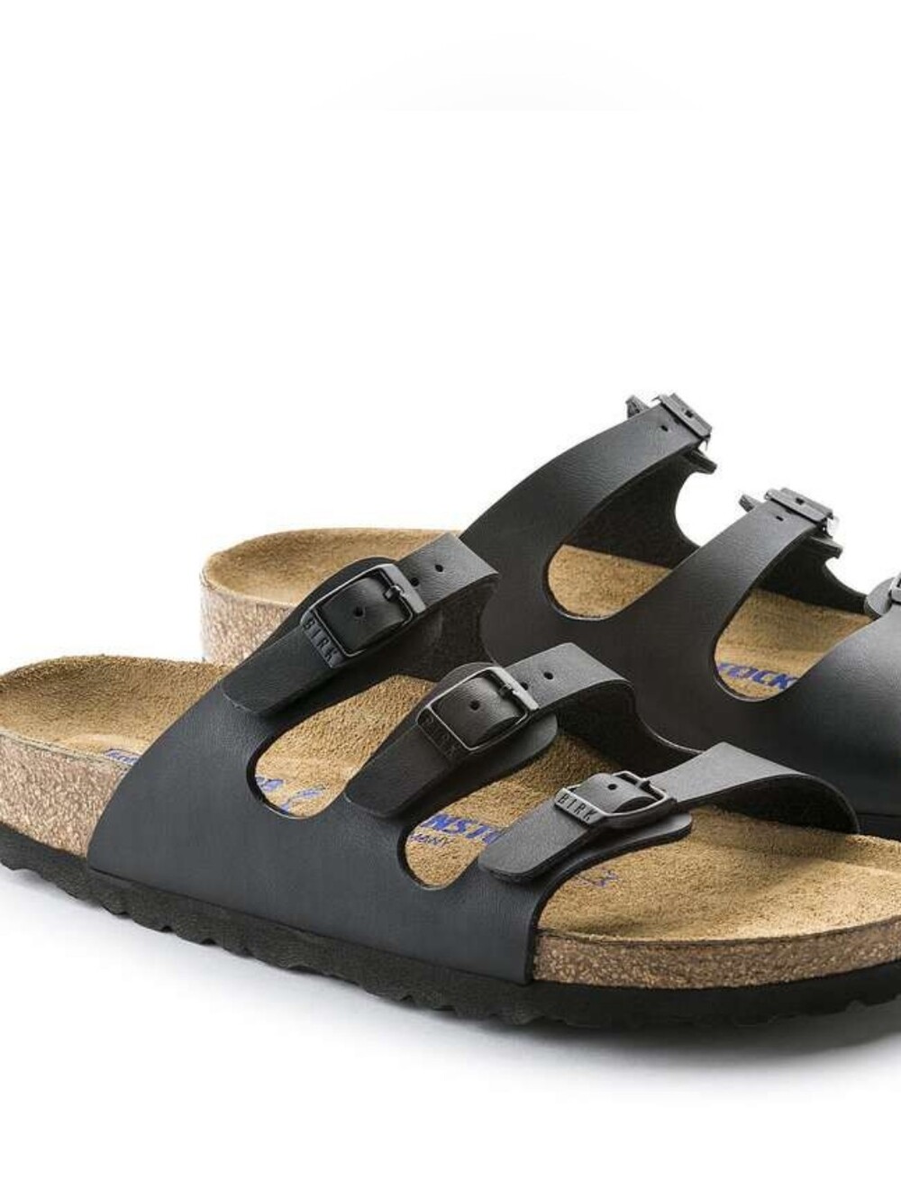 Birkenstock Florida Soft Footbed Birko-Flor Black Sandals Slide Men's Size 43